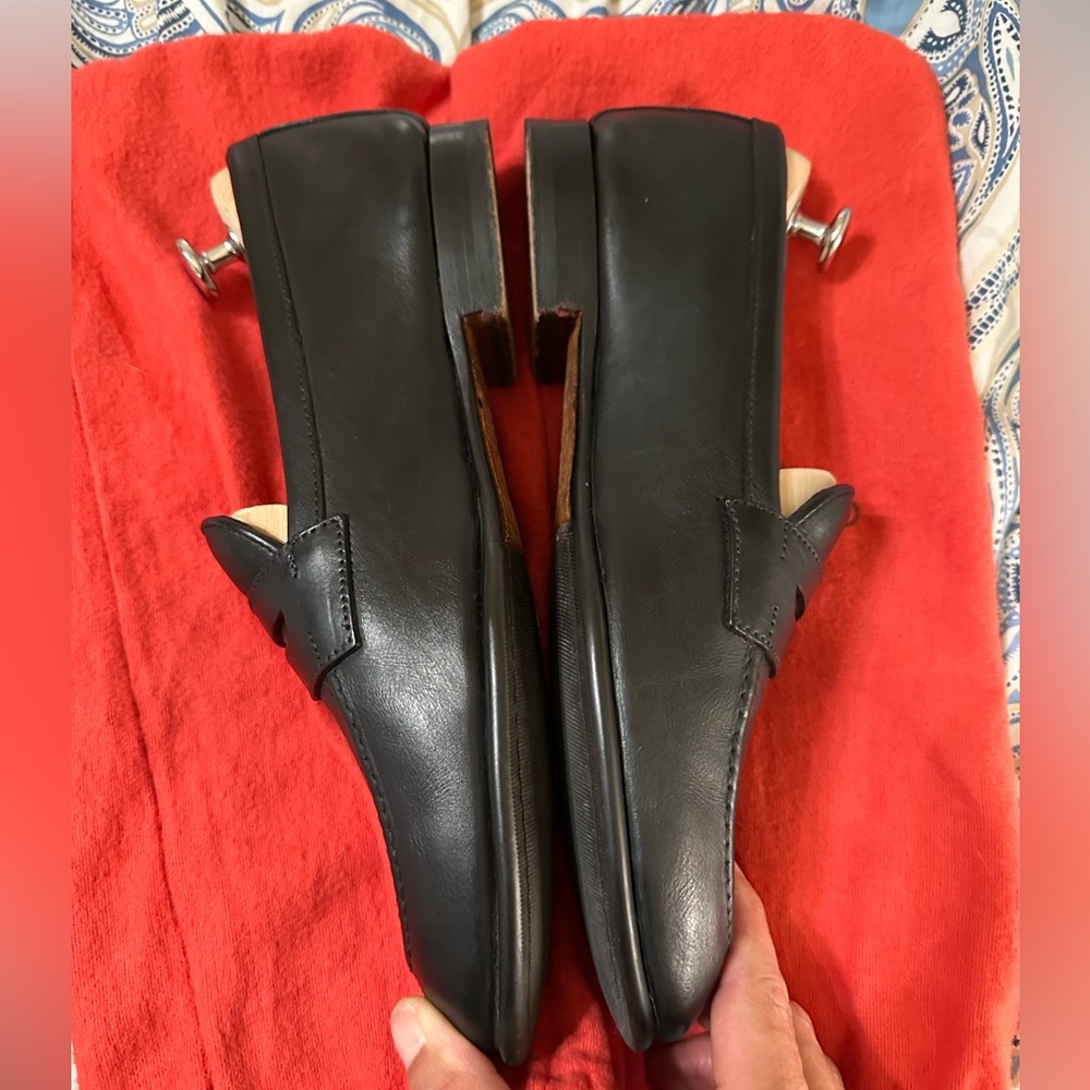 Carmina black unlined loafer UK 6.5/US7.5 - Picture 2 of 5